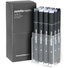 Stylefile - Marker Classic - 12er Set Cool Grey