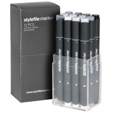 Stylefile - Marker Classic - 12er Set Neutral Grey