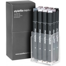 Stylefile - Marker Classic - 12er Set Warm Grey